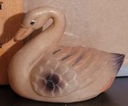 Vintage Swan Shaped Hollow Plastic Baby Toy Rattle