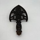 Vintage Wilton Footed Cast Iron Trivet - Heart Design For Clothes Iron Hot Plate