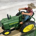 Vintage John Deere Cast Iron Tractor Mechanical Coin Piggy Bank Franklin Mint     