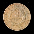 1868 Two Cent Piece - Free Shipping Usa