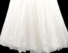David s Bridal Sz 14 Oleg Cassini White Lace   Tulle Halter Wedding Gown With Fl