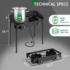 150000 Btu Propane Stove 2 Burner Gas Outdoor Portable Camping Party Bbq Grill