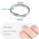 6 Mm Metal Split Jump Rings Double Loops 500 Pcs Mini Ring Connectors For Jew   