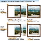 Qotib Wood 10x10 Picture Frame With 8x8 Mat Deep Inch  Brown
