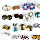 Lot Of 50 Vintage Pairs Clip On Earrings Assorted Mostly Wearable Craft Upcyle