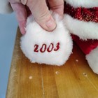 Dan Dee 2003 Christmas Teddy Bear White Plush Red Snowflake Dress 10 Inch