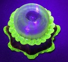 Vaseline Cranberry Candy Or Candle Holder English C  1900