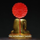 9 8   Tibet Copper Silver Painting Inlay Gems Sakyamuni Amitabha Buddha Statue