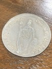 1835 Mt Spanish Philippines Counterstamp On Peru 8 Reales Silver Isabel Yii