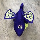Vintage 1992 Fisher-price Dino Roars Purple Pterodactyl Dinosaur Plush 12    Works