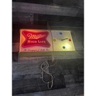 Vintage Miller High Life Light Up Beer Sign Clock Champagne Of Bottle Beer Bar