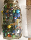 Vintage Marble Lot- Big Jar Of Old Marbles W variety - Preowned Played With 3 lb