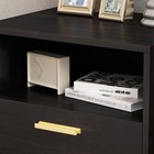 Timechee Nightstand Bedside Table Wood 1-drawer With Open Black 15 6 l X 19 5 w