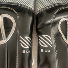 Sanabul Essential Gel Boxing Gloves 8oz Black Silver Training Sparring Mma