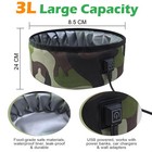 3l Heated Water Bowl For Pets -usb Powered  Foldable  Waterproof For Dogs  Ca   