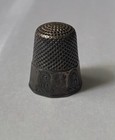 Antique Ketcham   Mcdougall Sterling Silver Thimble Size 9 Ornate Engraved