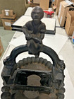 Antique 19th Century Figural Americana Cast Iron Boot  Scraper