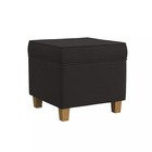 Homepop Square Velvet Ottoman Storage Tufted Living Room Chocolate Brown