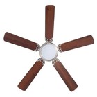 Hugger 52 In  Led Indoor Brushed Nickel Ceiling Fan With Light Kit