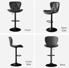 Bar Stools Set Of 2 adjustable Swivel Barstools faux Leather Bar Chairs