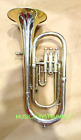 Baritone Made Of Pure Brass In Brass Polish   Cushion  Hard Case  Free Fast Ship