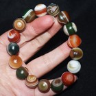 Collector Grade  China Inner Mongolia Gobi Eye Agate Bead Bracelet 14mm Random