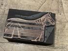 Printing Letterpress Printers Block Antique Copper Blanketed Horse  2426 