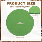2 Pcs Record Player Mat  7 Inch Turntable Mat 3mm Felt Turntable Pad  Green