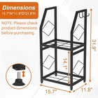 Vygrow Firewood Rack For Indoor  2-tier Holder With 3 15 7 w  Black
