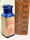 Scull Crossbones Embossed Cobalt Poison Bottle Carroll Chem Co Baltimore Md Usa