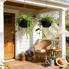 13 Inch 2 Pack Large Self Watering Hanging Planters For Indoor Outdoor Plants  H