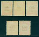 North Borneo  1895 Coat Of Arms - Surcharged Set Sc  74-78  Mint Mh Vf