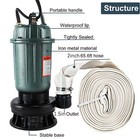 Submersible Sump Pump 1hp 750w Cast Iron Sewage Pump 4000gph W 66ft Hose 220v