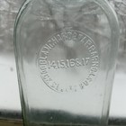 Blanchard   Farrar Dock Square Boston Aqua Quart 1880s Strap Side Whiskey Flask