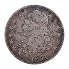 Love Token - Geo L Benton - 1834 90  Silver Capped Bust Half Dollar F Vf Details
