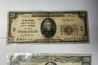 1929 New York National Currency Brown Seal  20 Twenty Dollar Bill Bank Note 