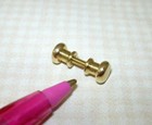 Miniature Brass Interior Doorknobs Set W threaded Rod  Dollhouse 1 12