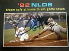 Sid Bream Signed  Custom Card The Slide Atlanta Braves Autograph Auto