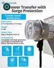 Generlink Automatic Transfer Switch For Home Generator W surge  40amp New