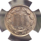 1888 Three Cent Nickel 3cn Ngc Unc Details  006 Uncirculated Obsolete Ecc c  Inc