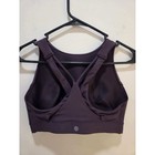 Athleta Solace Bra Purple Plum High Neck Strappy Back Sports Bra Medium M