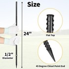 24 Inches Straight Rebar Stakes 20-pack   1 2  Diameter Steel Metal Stakes For G