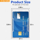 Hard Plastic Id Badge Holder  Vertical  2 Pack