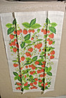Vintage Kay Dee Mary French Strawberry Print 100  Linen Tea Kitchen Hand Towel