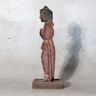 Antique Korean Joseon Wooden Donor Attendant Figure Buddhist Statue Butsuzo