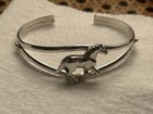 Lot Of 9 Sterling Silver Horse Jewelry Bracelet  Broach  Charms  Earrings  Ring
