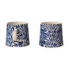 Creative Co-op 10-oz Stoneware Mug Geometric Design Blue Set Of 4 Df9955set
