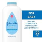 Johnson s Cornstarch Baby Powder With Aloe   Vitamin E  Talc Free  22 Oz