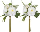 2 Realistic White Peony Bouquets - Perfect For Centerpieces   Bridal Bouquets