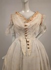Romantic Civil War 1860   s Embr Muslin 2 Pc Dress Fr Original Florida Estate